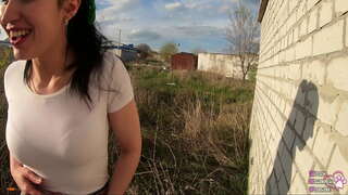 Snelle openbaar blow job