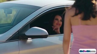 Three super hot college girls make out on the bed.Two of them suck on their redhead friends firm tits before one licks her 19yo gfs pussy while facesitting the redhead.The teen girl eats pussy and then they rub each others pussy until they cum